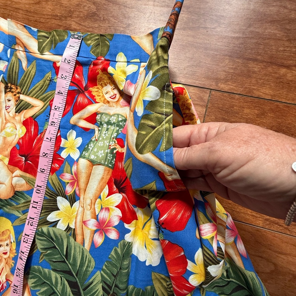 🌺 Miss Happ Rockabilly Pinup Hawaiian Circle Skirt - Picture 7 of 7